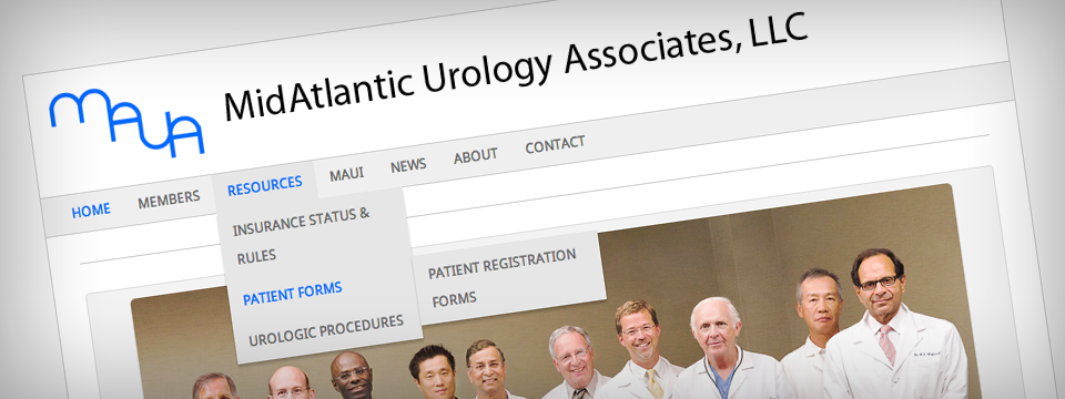 MidAtlantic Urology Associates, LLC Website - Slider